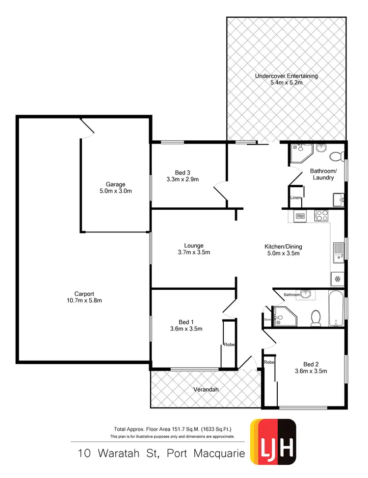 Floorplan of Homely house listing, 10 Waratah Street, Port Macquarie NSW 2444