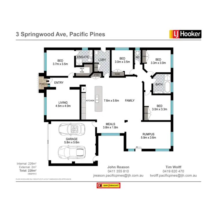 Floorplan of Homely house listing, 3 Springwood Avenue, Pacific Pines QLD 4211