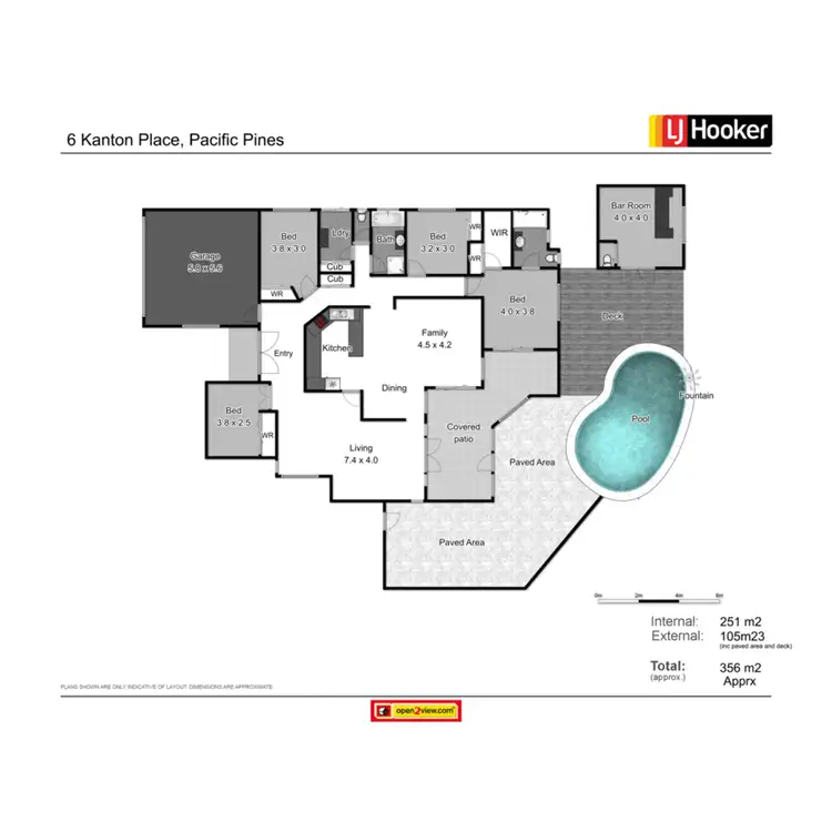Floorplan of Homely house listing, 6 Kanton Place, Pacific Pines QLD 4211