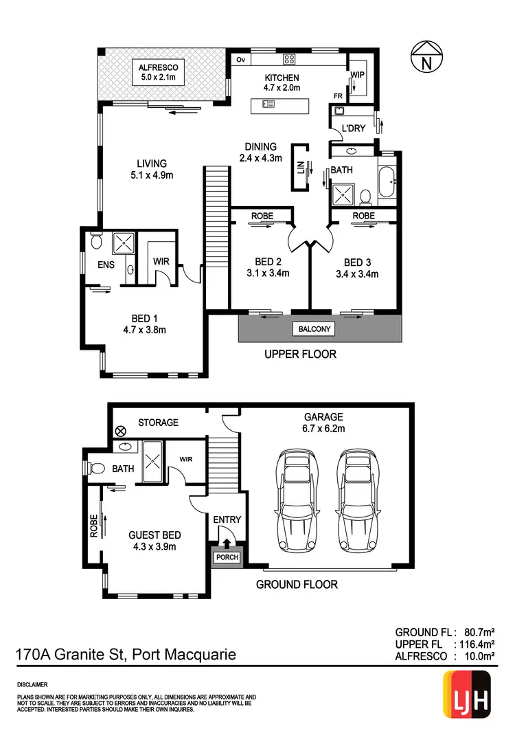Floorplan of Homely townhouse listing, 170A Granite Street, Port Macquarie NSW 2444