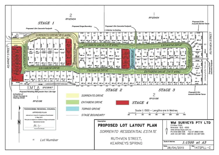 Floorplan of Homely land listing, Lot 215/ Torino Grove, Kearneys Spring QLD 4350
