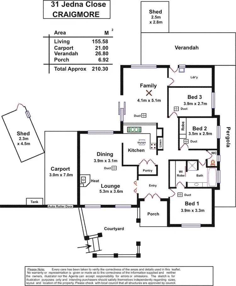 Floorplan of Homely house listing, 31 Jedna Close, Craigmore SA 5114