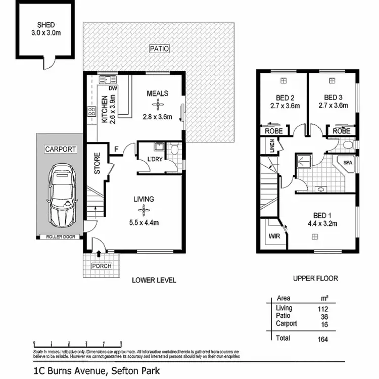 Floorplan of Homely house listing, 1c Burns Avenue, Sefton Park SA 5083