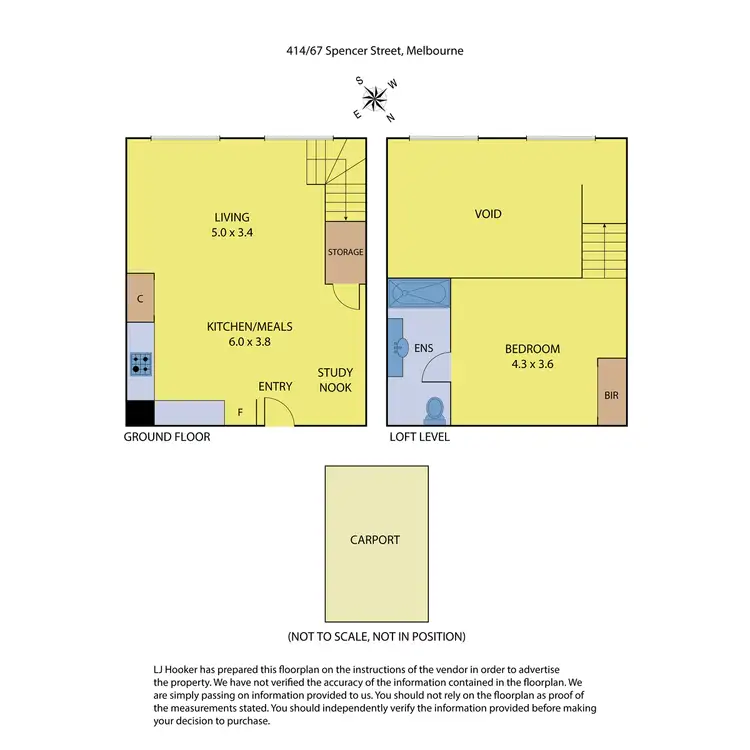 Floorplan of Homely apartment listing, 414/67 Spencer Street, Melbourne VIC 3000