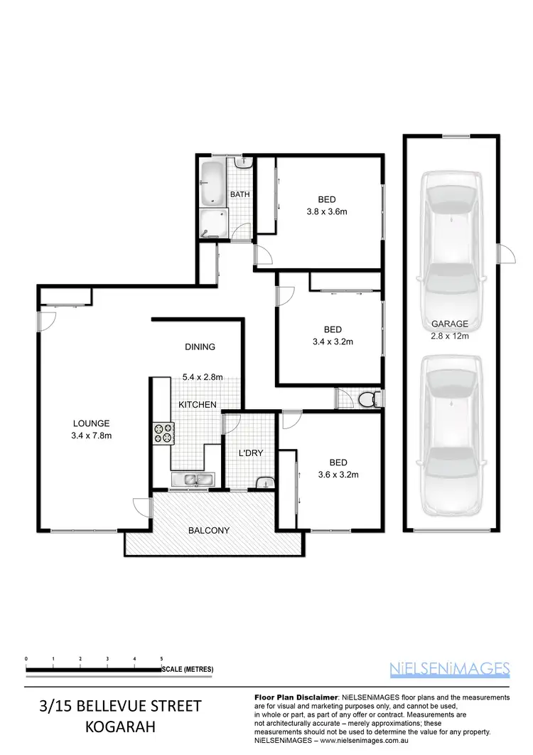 Floorplan of Homely unit listing, 3/15 Bellevue Street, Kogarah NSW 2217