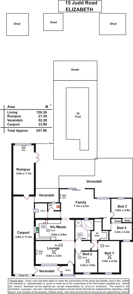 Floorplan of Homely house listing, 15 Judd Road, Elizabeth SA 5112