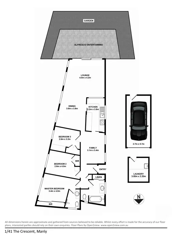 Floorplan of Homely apartment listing, 1/41 The Crescent, Manly NSW 2095