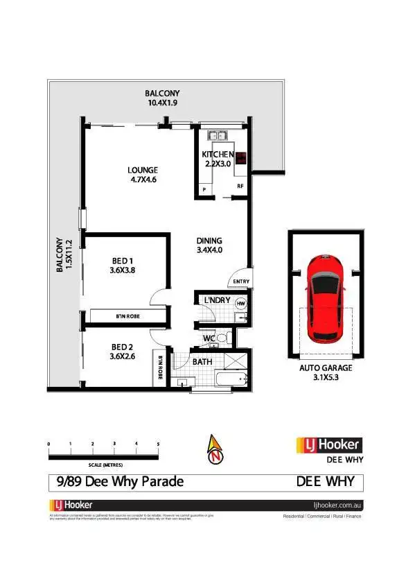 Floorplan of Homely apartment listing, 9/89 Dee Why Parade, Dee Why NSW 2099