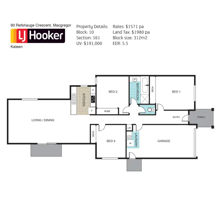 Floorplan of Homely house listing, 90 Refshauge Crescent, Macgregor ACT 2615