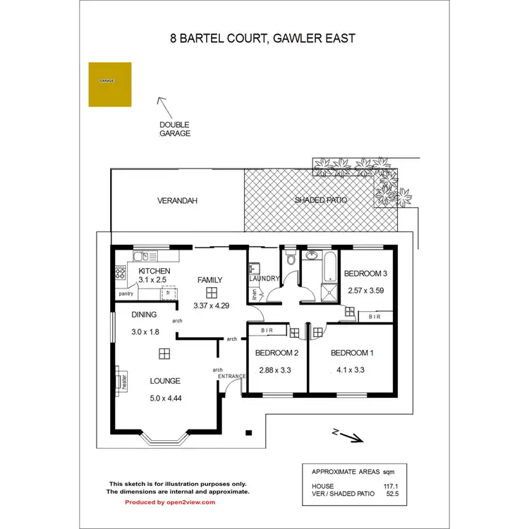 Floorplan of Homely house listing, 8 Bartel Court, Gawler East SA 5118