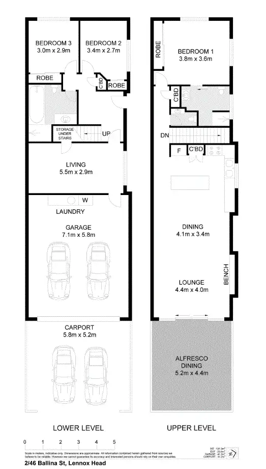 Floorplan of Homely townhouse listing, 2/46 Ballina Street, Lennox Head NSW 2478