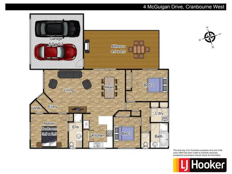 Floorplan of Homely house listing, 4 McGuigan Drive, Cranbourne West VIC 3977
