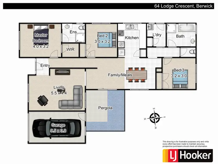 Floorplan of Homely house listing, 64 Lodge Crescent, Berwick VIC 3806