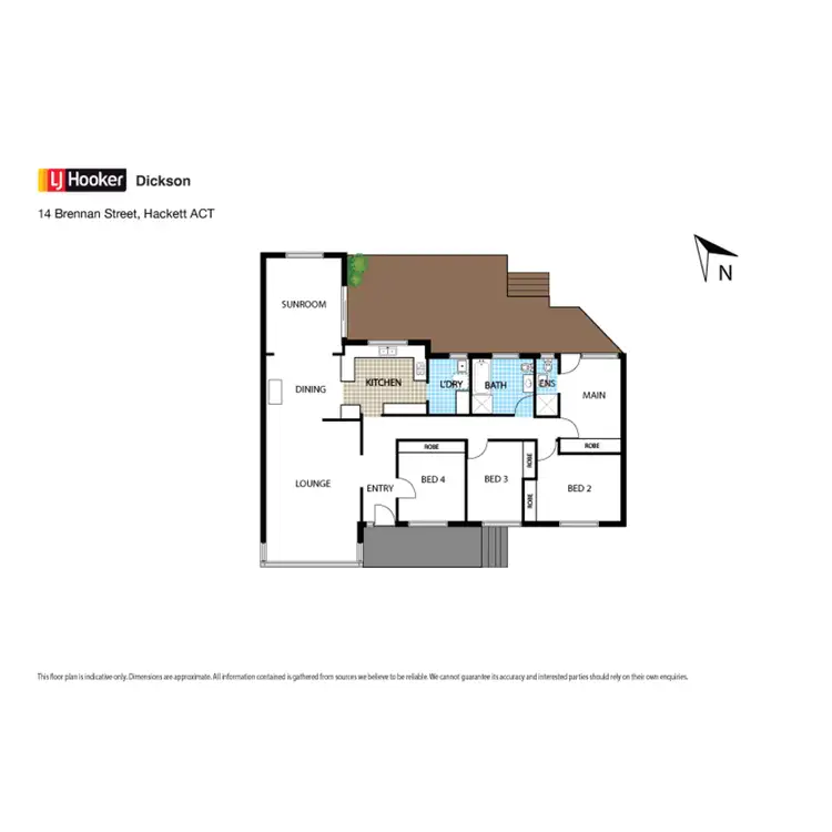 Floorplan of Homely house listing, 14 Brennan Street, Hackett ACT 2602