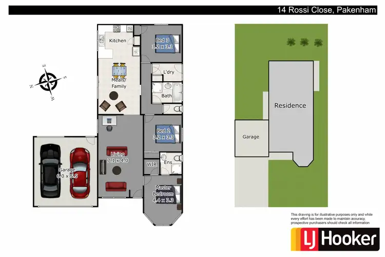 Floorplan of Homely house listing, 14 Rossi Close, Pakenham VIC 3810