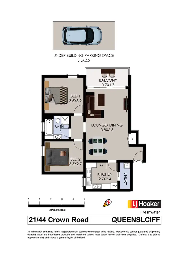 Floorplan of Homely unit listing, 21/44 Crown Road, Queenscliff NSW 2096