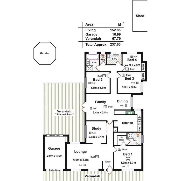 Floorplan of Homely house listing, 12 Dawes Drive, Gawler East SA 5118