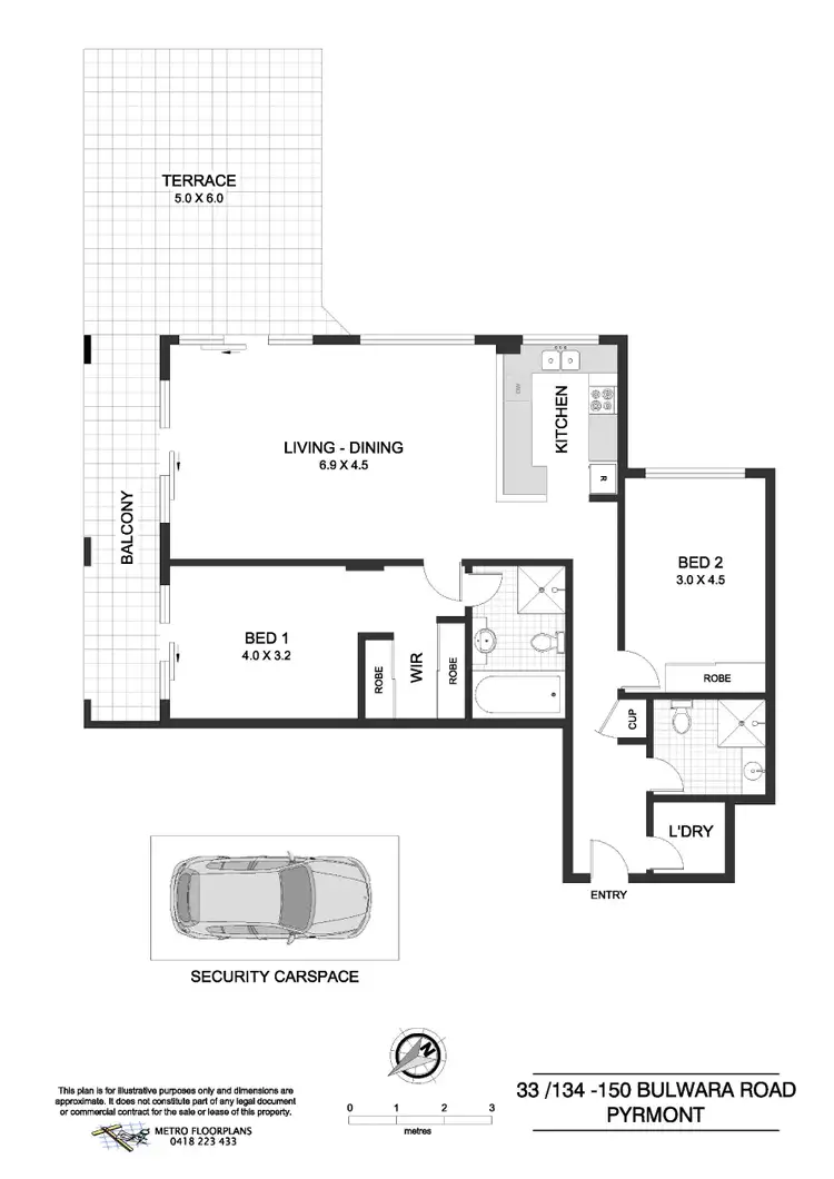 Floorplan of Homely apartment listing, 33/134 Bulwara Road, Pyrmont NSW 2009
