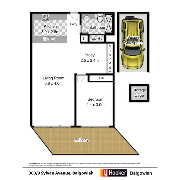 Floorplan of Homely apartment listing, 303/9 Sylvan Avenue, Balgowlah NSW 2093