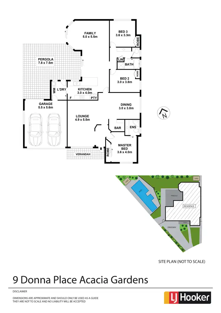 Floorplan of Homely house listing, 9 Donna Place, Acacia Gardens NSW 2763