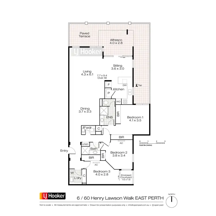 Floorplan of Homely apartment listing, 6/60-62 Henry Lawson Walk, East Perth WA 6004