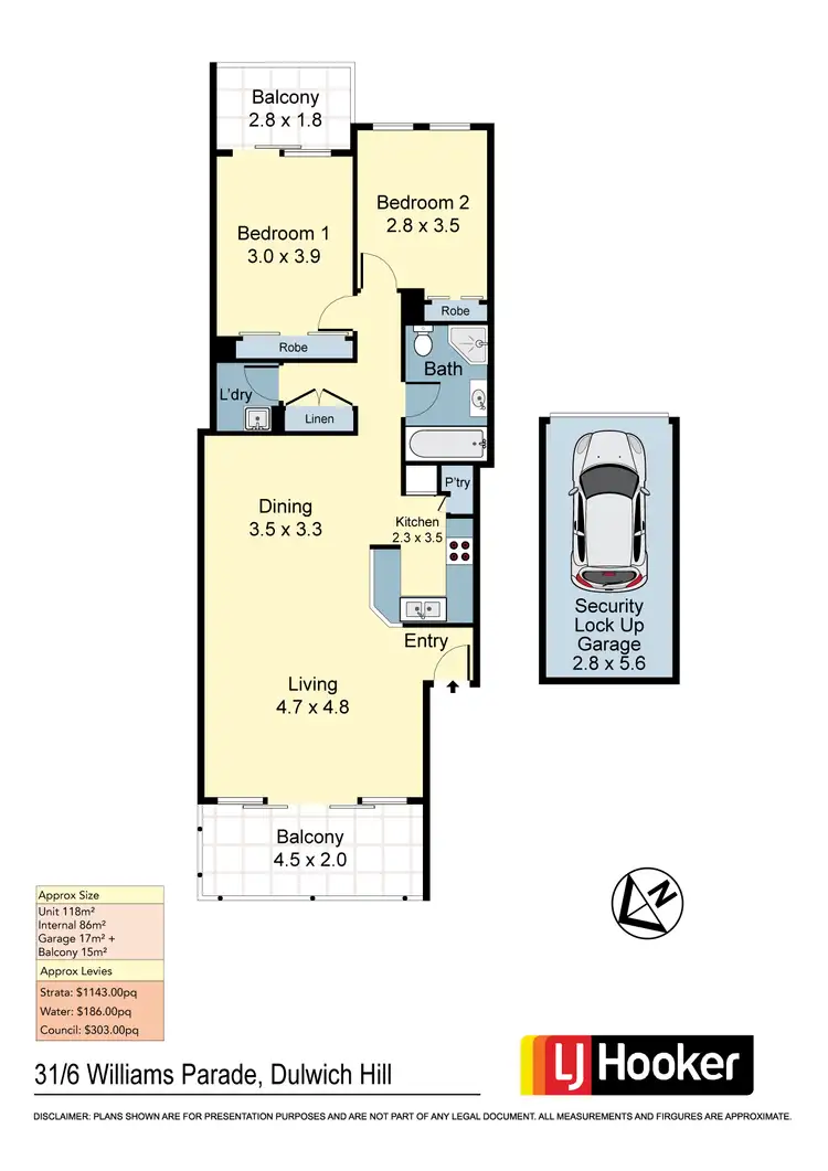 Floorplan of Homely apartment listing, 31/6 Williams Parade, Dulwich Hill NSW 2203