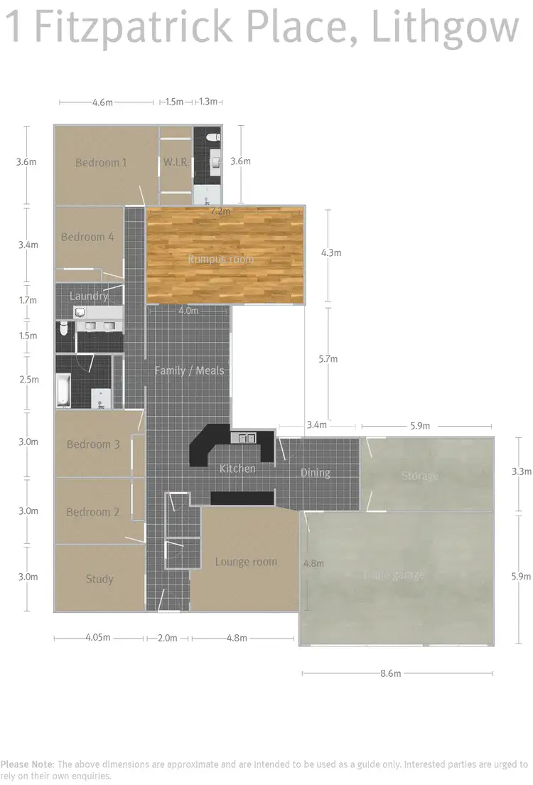 Floorplan of Homely house listing, 1 Fitzpatrick Place, Lithgow NSW 2790