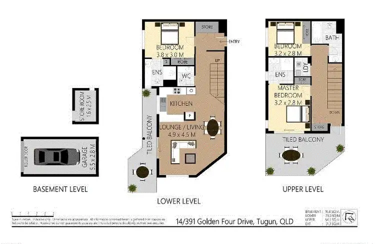 Floorplan of Homely unit listing, 14/391 Golden Four Drive, Tugun QLD 4224