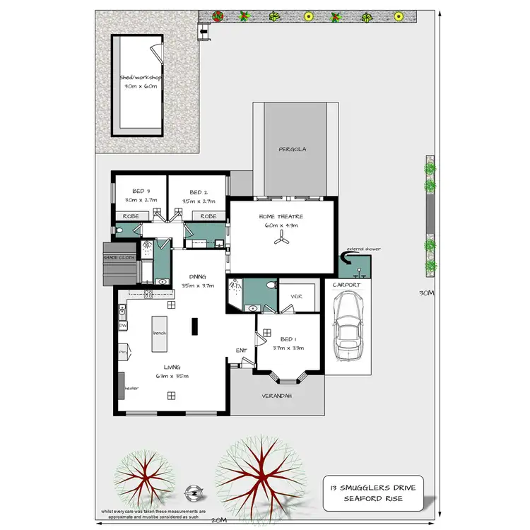 Floorplan of Homely house listing, 13 Smugglers Drive, Seaford Rise SA 5169