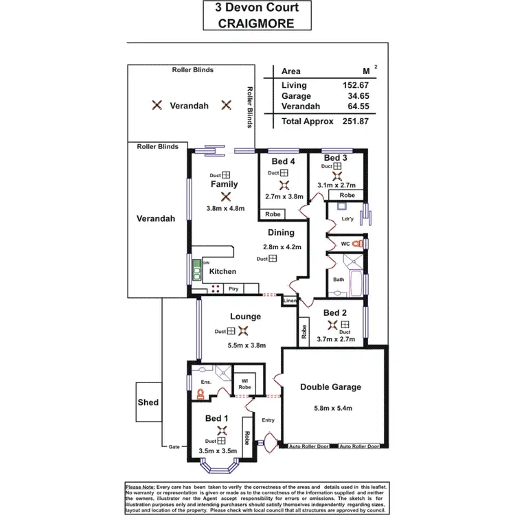 Floorplan of Homely house listing, 3 Devon Court, Craigmore SA 5114