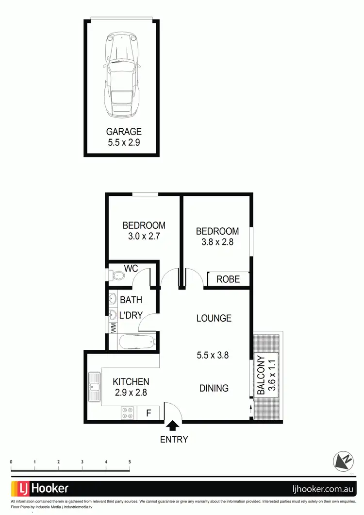 Floorplan of Homely unit listing, 3/16 Yarrow Street, Queanbeyan NSW 2620