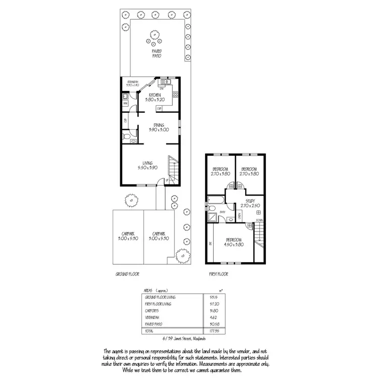 Floorplan of Homely townhouse listing, 6/39 Janet Street, Maylands SA 5069