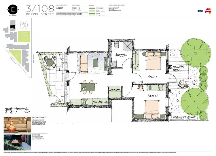 Floorplan of Homely townhouse listing, 3/108 Keppel Street, Carlton VIC 3053