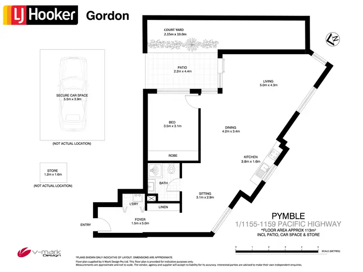 Floorplan of Homely apartment listing, 1/1155 Pacific Highway, Pymble NSW 2073