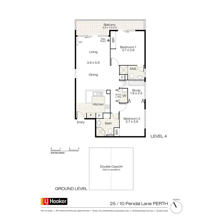 Floorplan of Homely apartment listing, 25/10 Pendal Lane, Perth WA 6000
