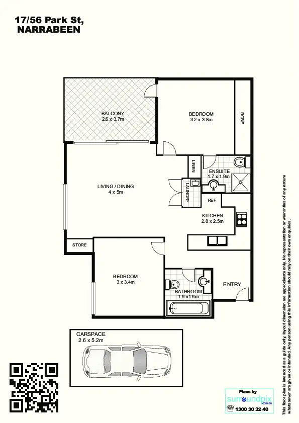 Floorplan of Homely apartment listing, 17/56A Park Street, Narrabeen NSW 2101