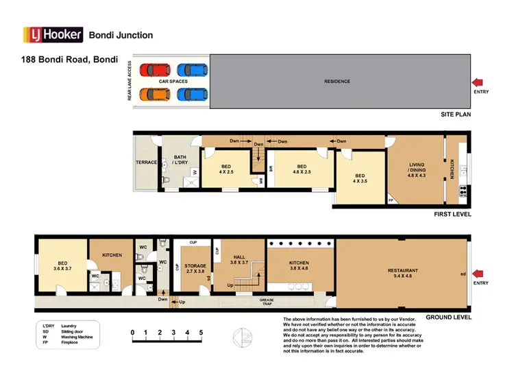 Floorplan of Homely terrace listing, 188 Bondi Road, Bondi NSW 2026