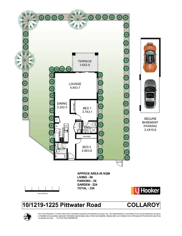 Floorplan of Homely unit listing, 10/1219-12 Pittwater Road, Collaroy NSW 2097