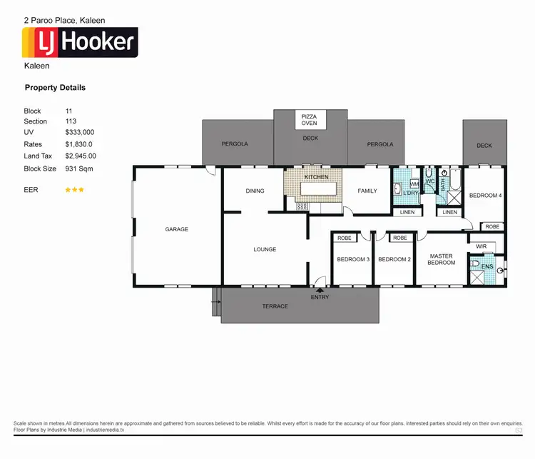 Floorplan of Homely house listing, 2 Paroo Place, Kaleen ACT 2617