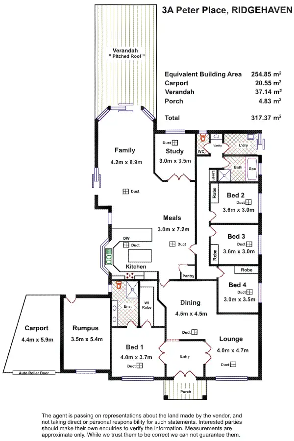 Floorplan of Homely house listing, 3A Peter Place, Ridgehaven SA 5097