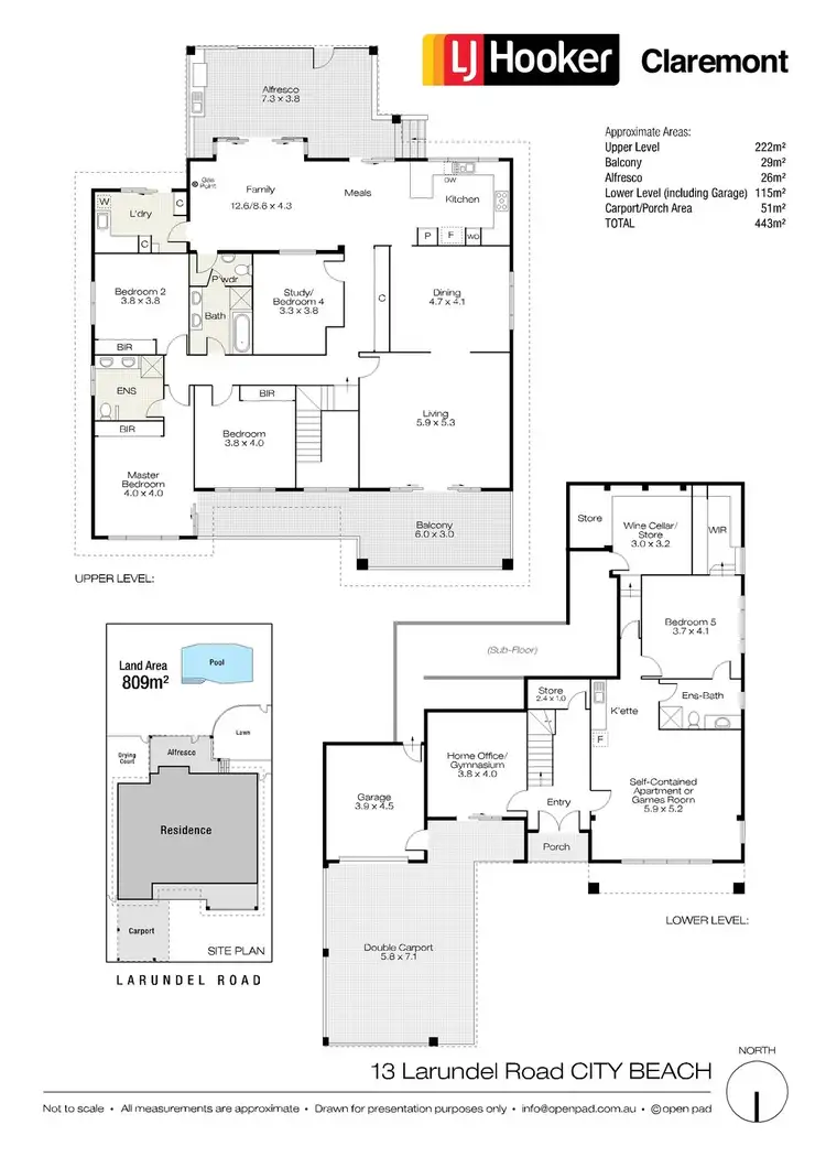 Floorplan of Homely house listing, 13 Larundel Road, City Beach WA 6015