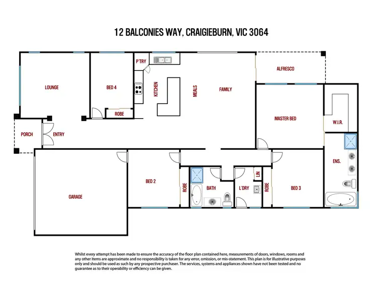 Floorplan of Homely house listing, 12 Balconies Way, Craigieburn VIC 3064