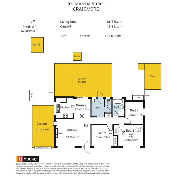 Floorplan of Homely house listing, 65 Tareena Street, Craigmore SA 5114