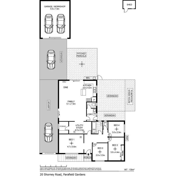 Floorplan of Homely house listing, 20 Shorney Road, Parafield Gardens SA 5107