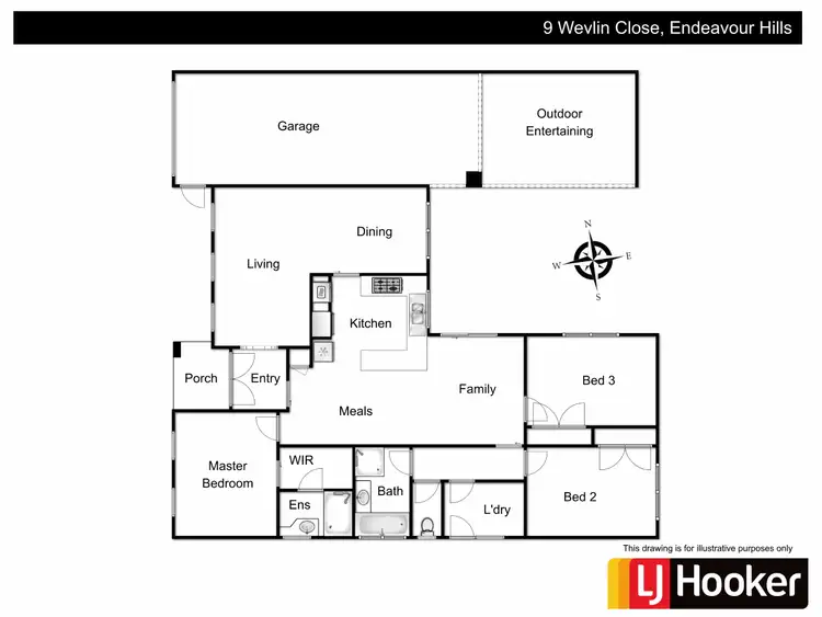 Floorplan of Homely house listing, 9 Wevlin Close, Endeavour Hills VIC 3802