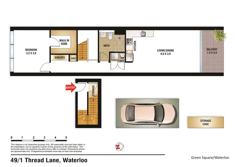Floorplan of Homely apartment listing, 49/1 Thread Lane, Waterloo NSW 2017