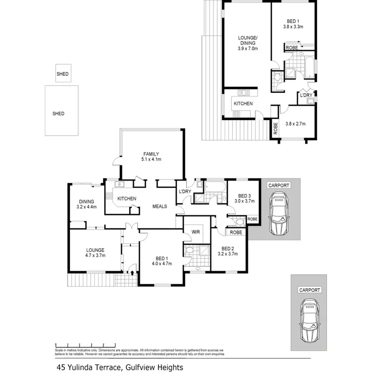 Floorplan of Homely house listing, 45 Yulinda Terrace, Gulfview Heights SA 5096