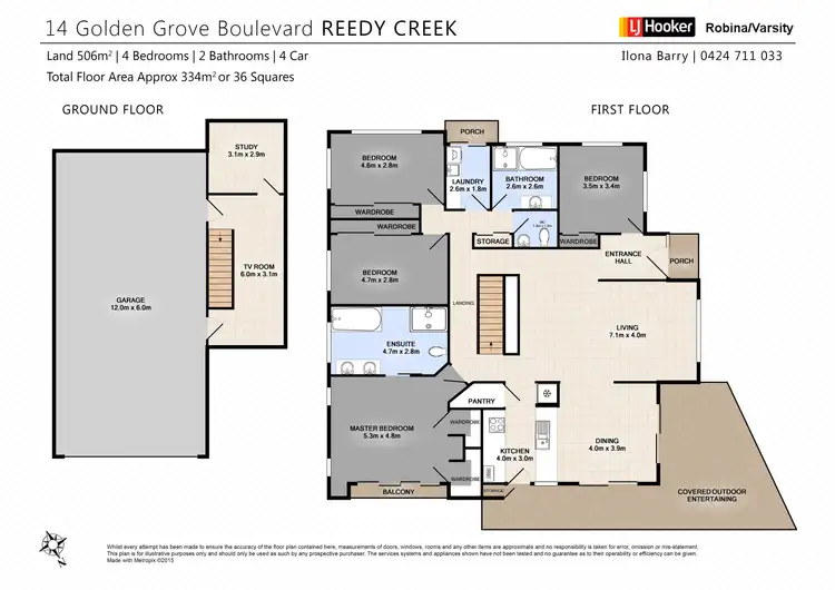 Floorplan of Homely house listing, 14 Golden Grove Boulevard, Reedy Creek QLD 4227