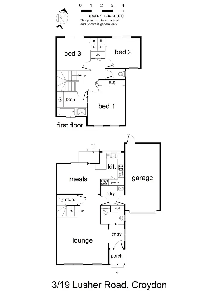 Floorplan of Homely townhouse listing, 3/19 Lusher Road, Croydon VIC 3136