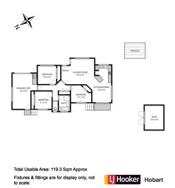 Floorplan of Homely unit listing, 2/41 Clinton Road, Geilston Bay TAS 7015